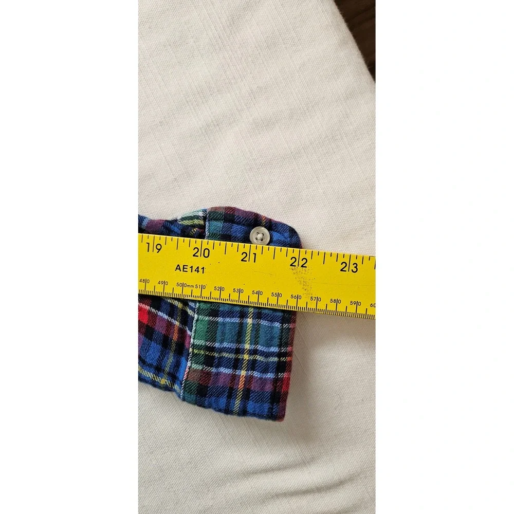 Ralph Lauren Boys L 14-16 Plaid Button Down Shirt Multi Color Long Sleeve Pony